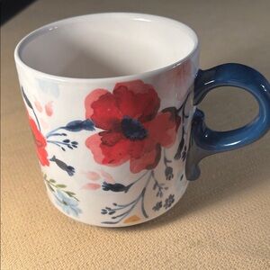 Dolly Parton Red Poppy Coffee Mug Floral Printed Ceramic Tea Cup Multicolor 20oz